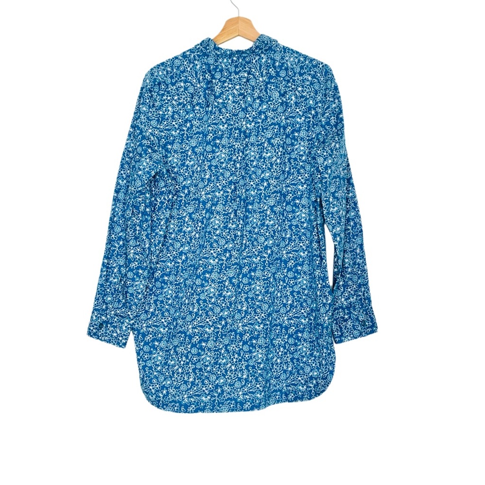 Orvis Women’s Blue Floral Print Long Sleeve Button Down Top Shirt Size 16 NWOT - Picture 4 of 14